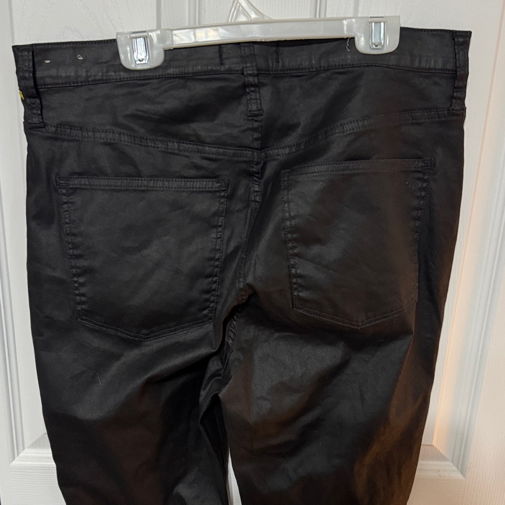 Zara Shiny Black Trousers - Picture 3 of 5